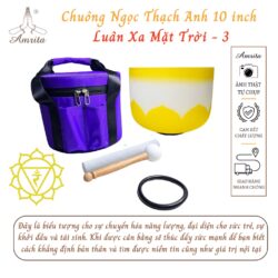 [Available] Crystal singing bowls 10inch note Mi ( E ) - chakra 3 - Chakra Bell - Amrita